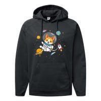 Corgi Gifcool Gift And Gift Corgi Cool Gift Black Small Performance Fleece Hoodie