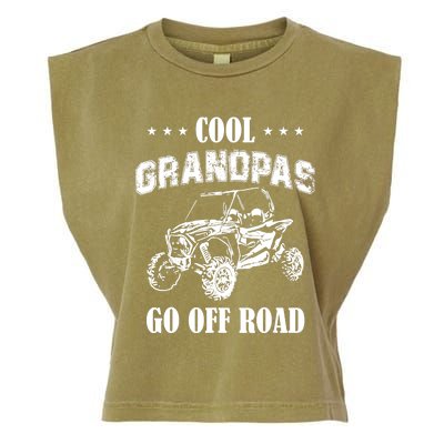 Cool Grandpas Go Off Road UTV ATV 4 Wheeler Off Road Riding Garment-Dyed Women's Muscle Tee