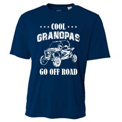 Cool Grandpas Go Off Road UTV ATV 4 Wheeler Off Road Riding Cooling Performance Crew T-Shirt