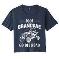 Cool Grandpas Go Off Road UTV ATV 4 Wheeler Off Road Riding Women's Crop Top Tee