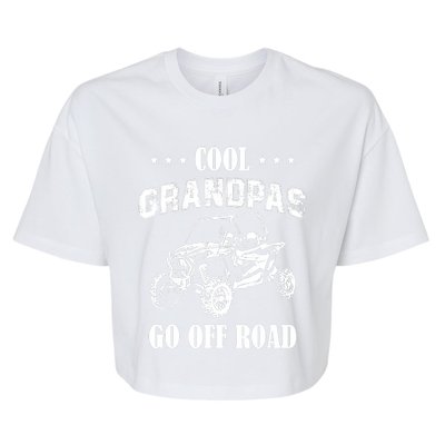 Cool Grandpas Go Off Road UTV ATV 4 Wheeler Off Road Riding Bella+Canvas Jersey Crop Tee