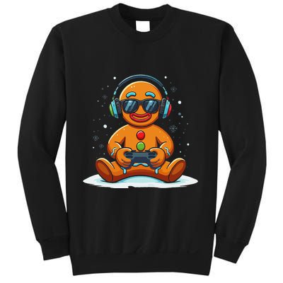 Christmas Gamer Gingerbread Man Video Game Xmas Funny Sweatshirt