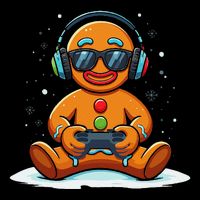 Christmas Gamer Gingerbread Man Video Game Xmas Funny Impact Tech Backpack