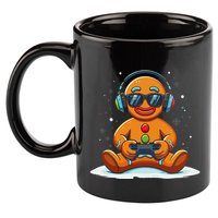 Christmas Gamer Gingerbread Man Video Game Xmas Funny 11oz C Handle Ceramic Mug