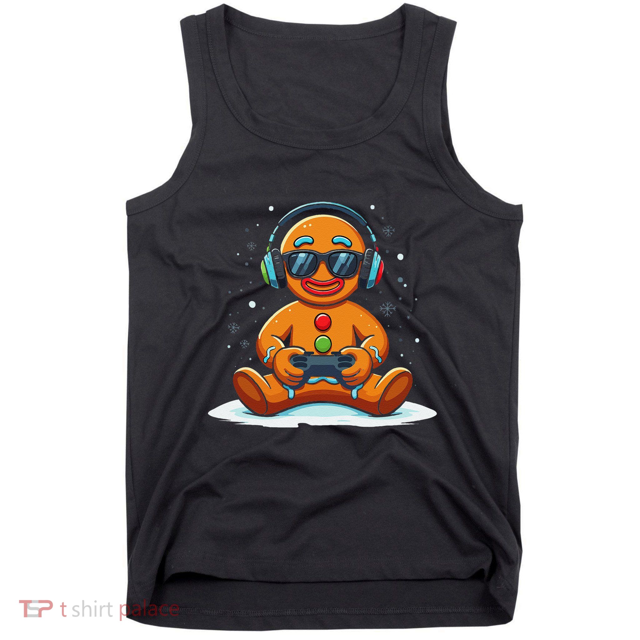 Christmas Gamer Gingerbread Man Video Game Xmas Funny Tank Top