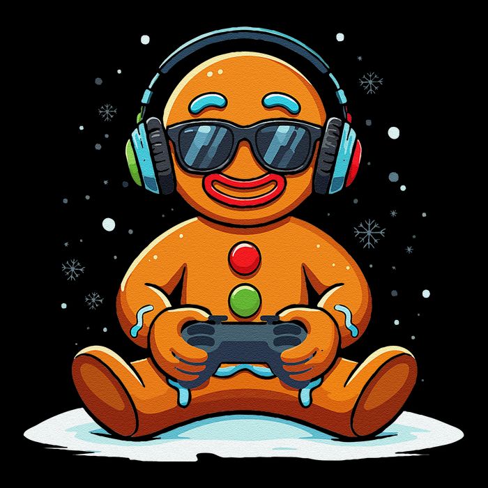 Christmas Gamer Gingerbread Man Video Game Xmas Funny Womens T-Shirt