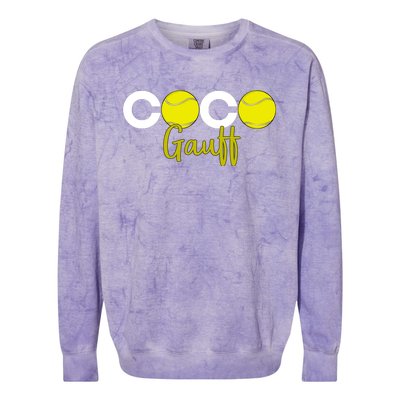 Coco Gauff Gauff Call Me Coco Coco Fan Softball Lover Colorblast Crewneck Sweatshirt