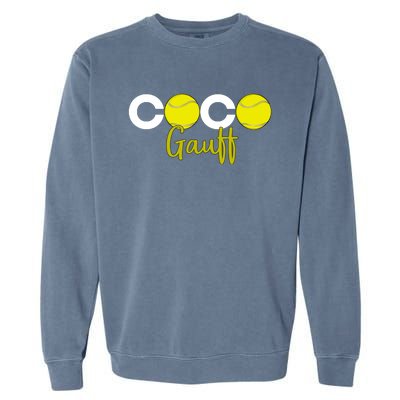 Coco Gauff Gauff Call Me Coco Coco Fan Softball Lover Garment-Dyed Sweatshirt