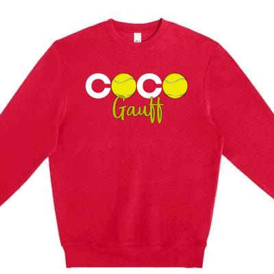 Coco Gauff Gauff Call Me Coco Coco Fan Softball Lover Premium Crewneck Sweatshirt