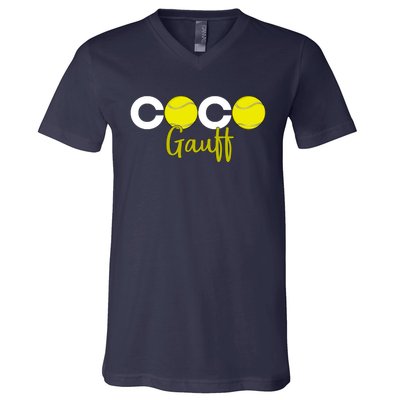 Coco Gauff Gauff Call Me Coco Coco Fan Softball Lover V-Neck T-Shirt