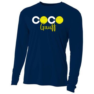 Coco Gauff Gauff Call Me Coco Coco Fan Softball Lover Cooling Performance Long Sleeve Crew