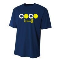 Coco Gauff Gauff Call Me Coco Coco Fan Softball Lover Performance Sprint T-Shirt