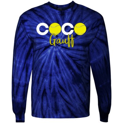 Coco Gauff Gauff Call Me Coco Coco Fan Softball Lover Tie-Dye Long Sleeve Shirt