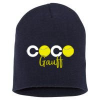 Coco Gauff Gauff Call Me Coco Coco Fan Softball Lover Short Acrylic Beanie