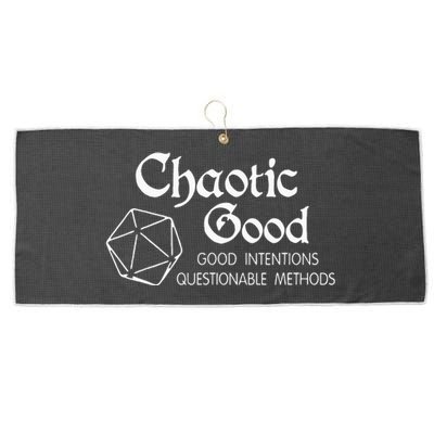 Chaotic Good Good Intentions Questionable Methods Large Microfiber Waffle Golf Towel