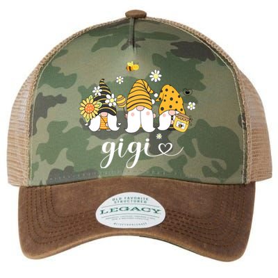 Cute Gigi Gnomes With Bees And Sunflower Country Style Funny Gift Legacy Tie Dye Trucker Hat