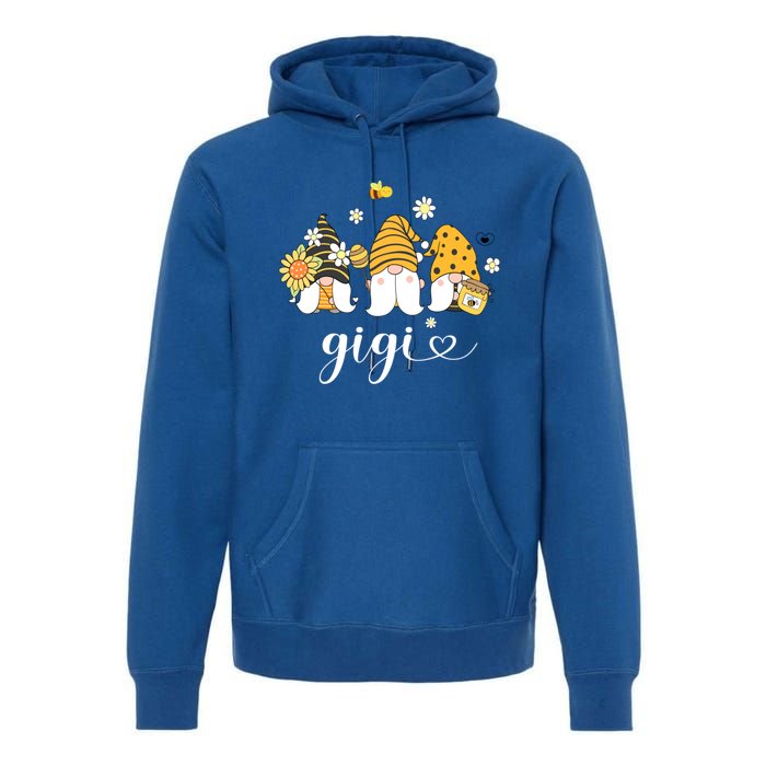 Cute Gigi Gnomes With Bees And Sunflower Country Style Funny Gift Premium Hoodie