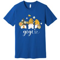 Cute Gigi Gnomes With Bees And Sunflower Country Style Funny Gift Premium T-Shirt