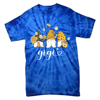 Cute Gigi Gnomes With Bees And Sunflower Country Style Funny Gift Tie-Dye T-Shirt