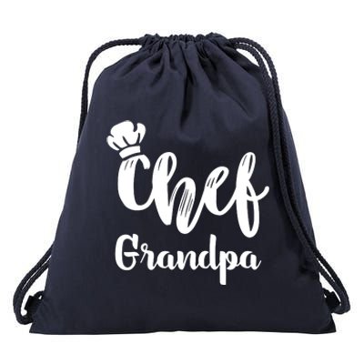 Chef Grandpa Grandfather Cooking T Drawstring Bag