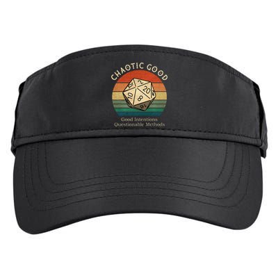 Chaotic Good Good Intentions Questionable Methods Vintage Adult Drive Performance Visor