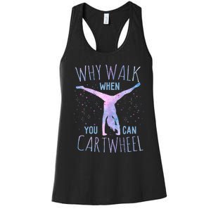 Cartwheel Gymnast Girl Classic Fit Tie Dye Black Women's Racerback Tank