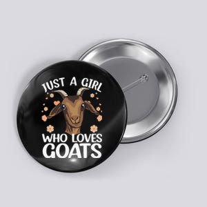 Cool Goat Girl Goat Whisperer Farm Animal Farmer Button