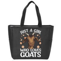 Cool Goat Girl Goat Whisperer Farm Animal Farmer Zip Tote Bag