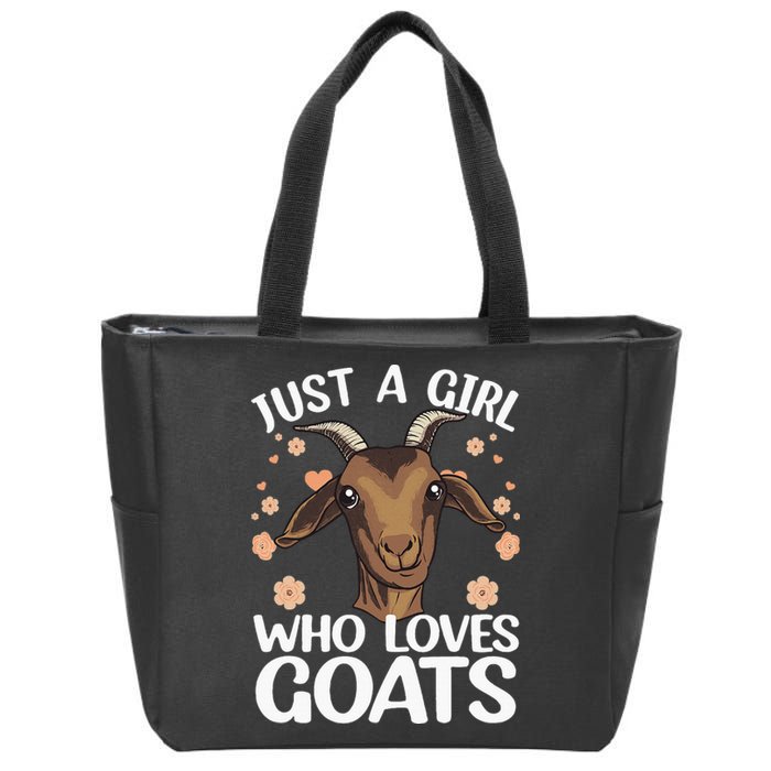 Cool Goat Girl Goat Whisperer Farm Animal Farmer Zip Tote Bag