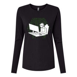 Computer Gamer Gift Wasd Keyboard Pc Gaming Gift Womens Cotton Relaxed Long Sleeve T-Shirt