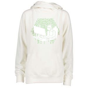 Computer Gamer Gift Wasd Keyboard Pc Gaming Gift Womens Funnel Neck Pullover Hood