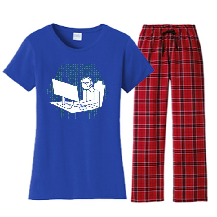 Computer Gamer Gift Wasd Keyboard Pc Gaming Gift Women's Flannel Pajama Set