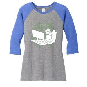 Computer Gamer Gift Wasd Keyboard Pc Gaming Gift Women's Tri-Blend 3/4-Sleeve Raglan Shirt