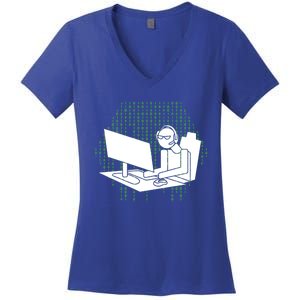 Computer Gamer Gift Wasd Keyboard Pc Gaming Gift Women's V-Neck T-Shirt