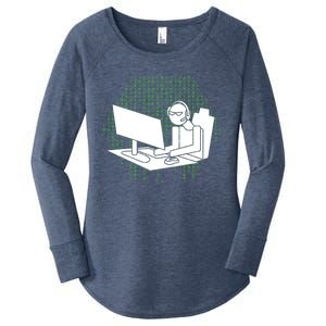 Computer Gamer Gift Wasd Keyboard Pc Gaming Gift Women's Perfect Tri Tunic Long Sleeve Shirt