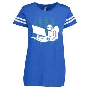 Computer Gamer Gift Wasd Keyboard Pc Gaming Gift Enza Ladies Jersey Football T-Shirt