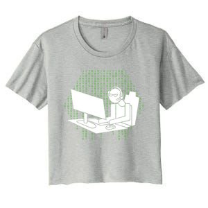 Computer Gamer Gift Wasd Keyboard Pc Gaming Gift Women's Crop Top Tee