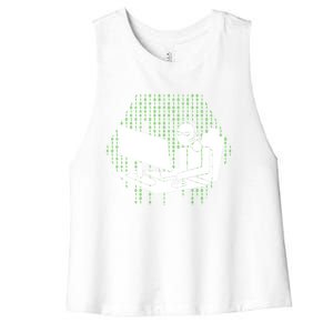 Computer Gamer Gift Wasd Keyboard Pc Gaming Gift Women's Racerback Cropped Tank