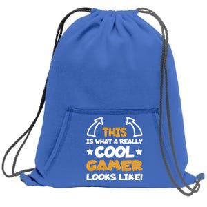 Cool Gamer Gaming Gamers Computer Video Games Funny Saying Gift Sweatshirt Cinch Pack Bag