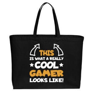 Cool Gamer Gaming Gamers Computer Video Games Funny Saying Gift Cotton Canvas Jumbo Tote