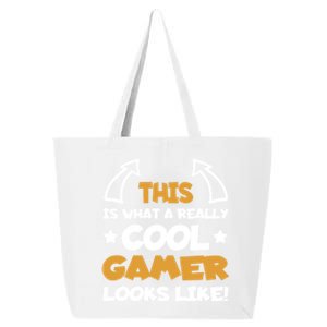 Cool Gamer Gaming Gamers Computer Video Games Funny Saying Gift 25L Jumbo Tote