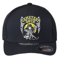 Cemetary Goth Girl Horror Flexfit Unipanel Trucker Cap