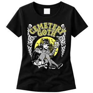 Cemetary Goth Girl Horror Women's T-Shirt