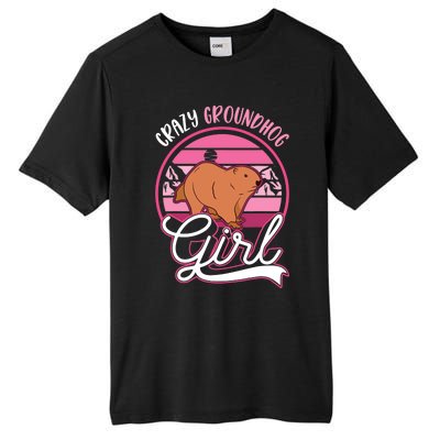 Crazy Groundhog Girl Marmot Girl Woodchuck Tall Fusion ChromaSoft Performance T-Shirt