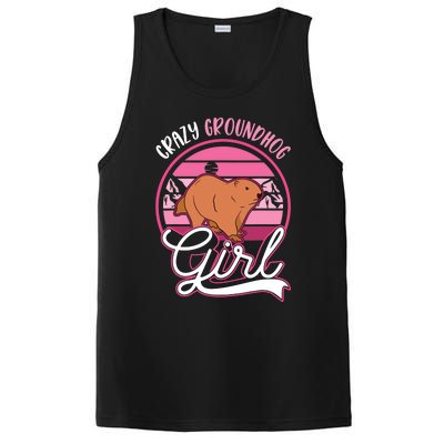 Crazy Groundhog Girl Marmot Girl Woodchuck PosiCharge Competitor Tank