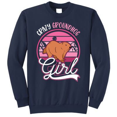 Crazy Groundhog Girl Marmot Girl Woodchuck Sweatshirt