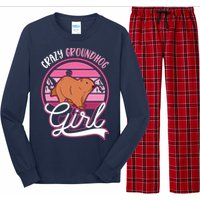 Crazy Groundhog Girl Marmot Girl Woodchuck Long Sleeve Pajama Set