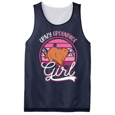 Crazy Groundhog Girl Marmot Girl Woodchuck Mesh Reversible Basketball Jersey Tank