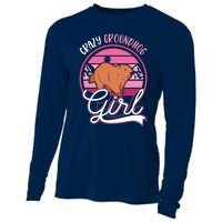 Crazy Groundhog Girl Marmot Girl Woodchuck Cooling Performance Long Sleeve Crew