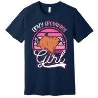 Crazy Groundhog Girl Marmot Girl Woodchuck Premium T-Shirt